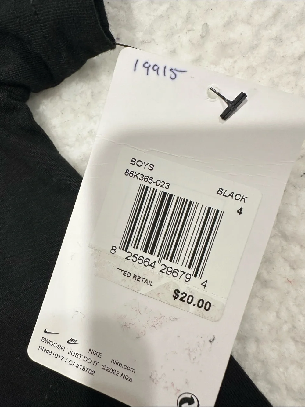 Nike Kids Black Graphic Snow Globe T-Shirt